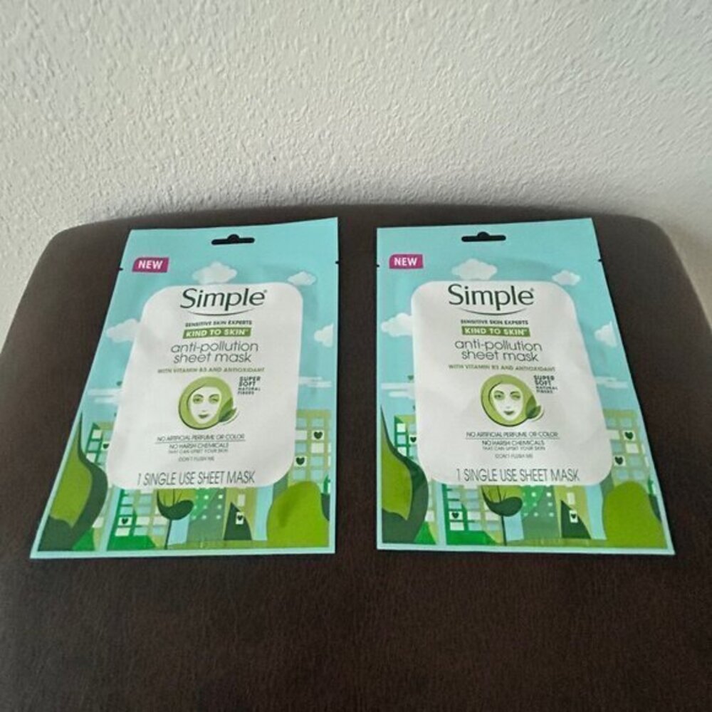 3/25$ SIMPLE anti-pollution sheet mask 2 pc